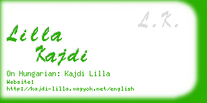 lilla kajdi business card